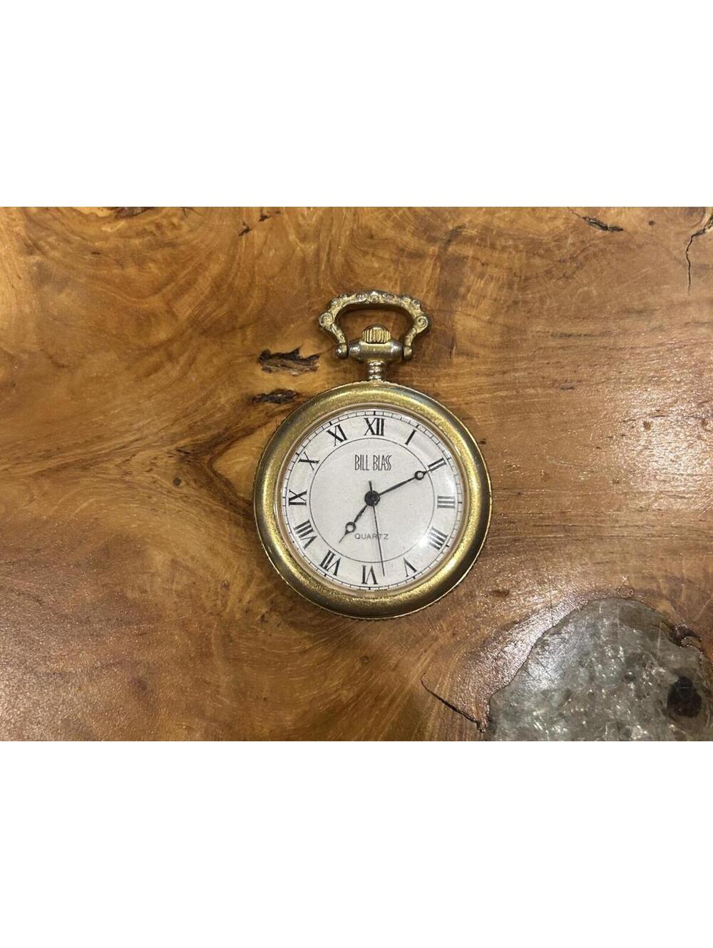 Vintage Bill Blass Quartz Pocket Watch with Roman Numerals